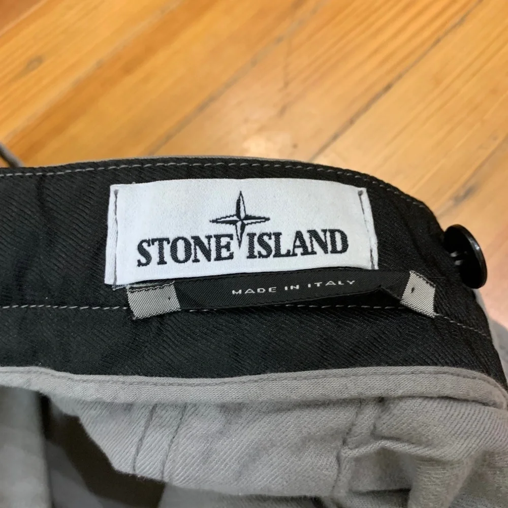 Stone Island Vintage Tactical Gray Pattern Chino Pants Made in Italy Size 30